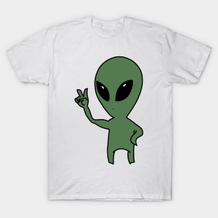 Peace Alien - We come in peace T-Shirt